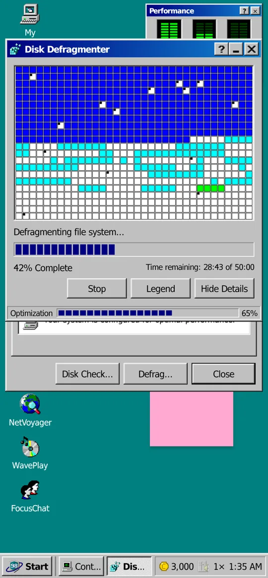 Defrag putting the disk back in order